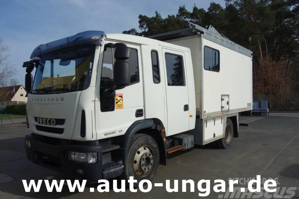 Iveco Eurocargo 120E225Doka Koffer mobile Werkstatt LBW Dobozos teherautók