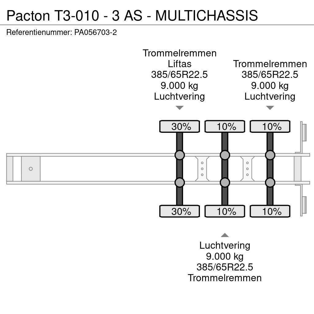 Pacton T3-010 - 3 AS - MULTICHASSIS Konténerkeret / Konténeremelő félpótkocsik