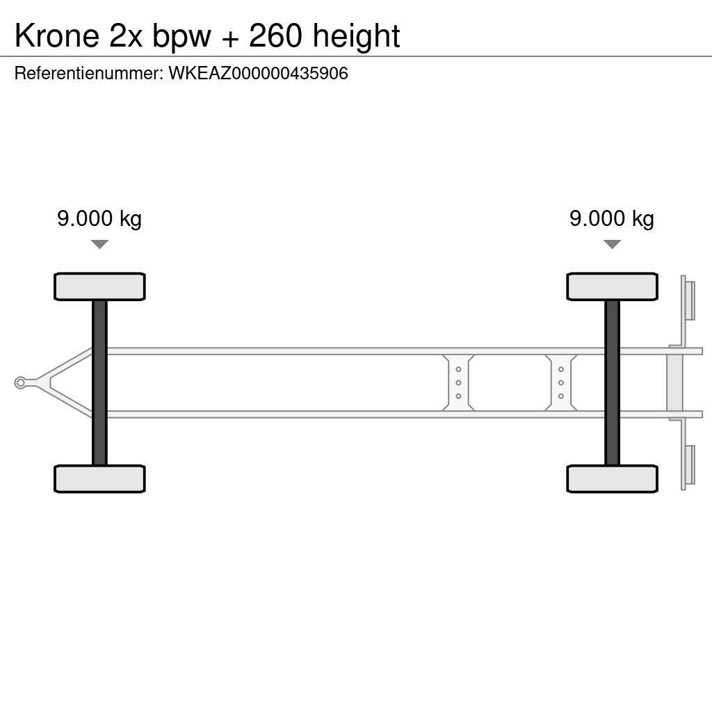 Krone 2x bpw + 260 height Ponyvás pótkocsik
