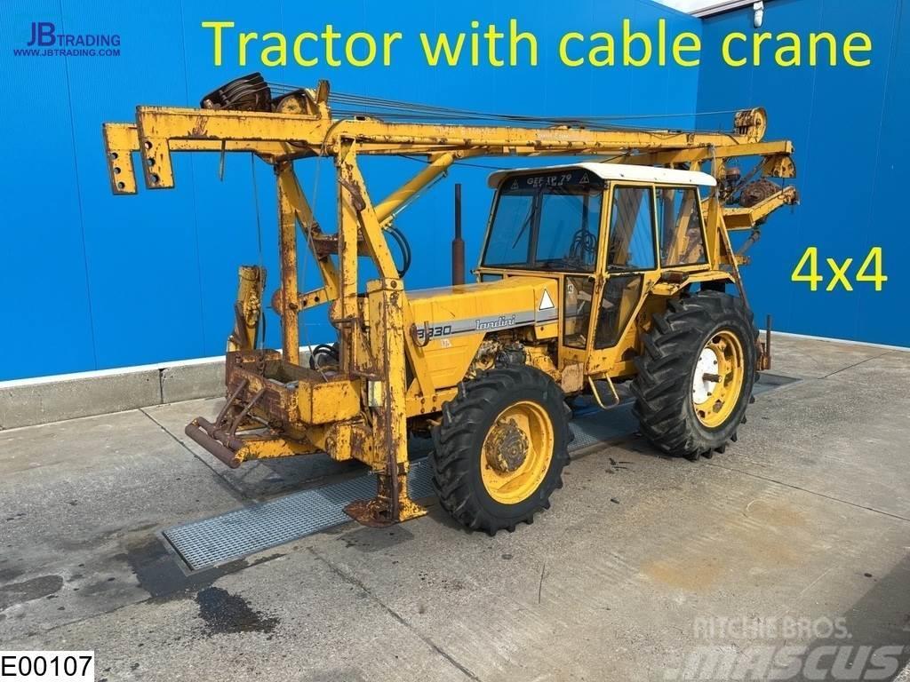 Landini 8830 4x4, Tractor with cable crane, drill rig Traktorok