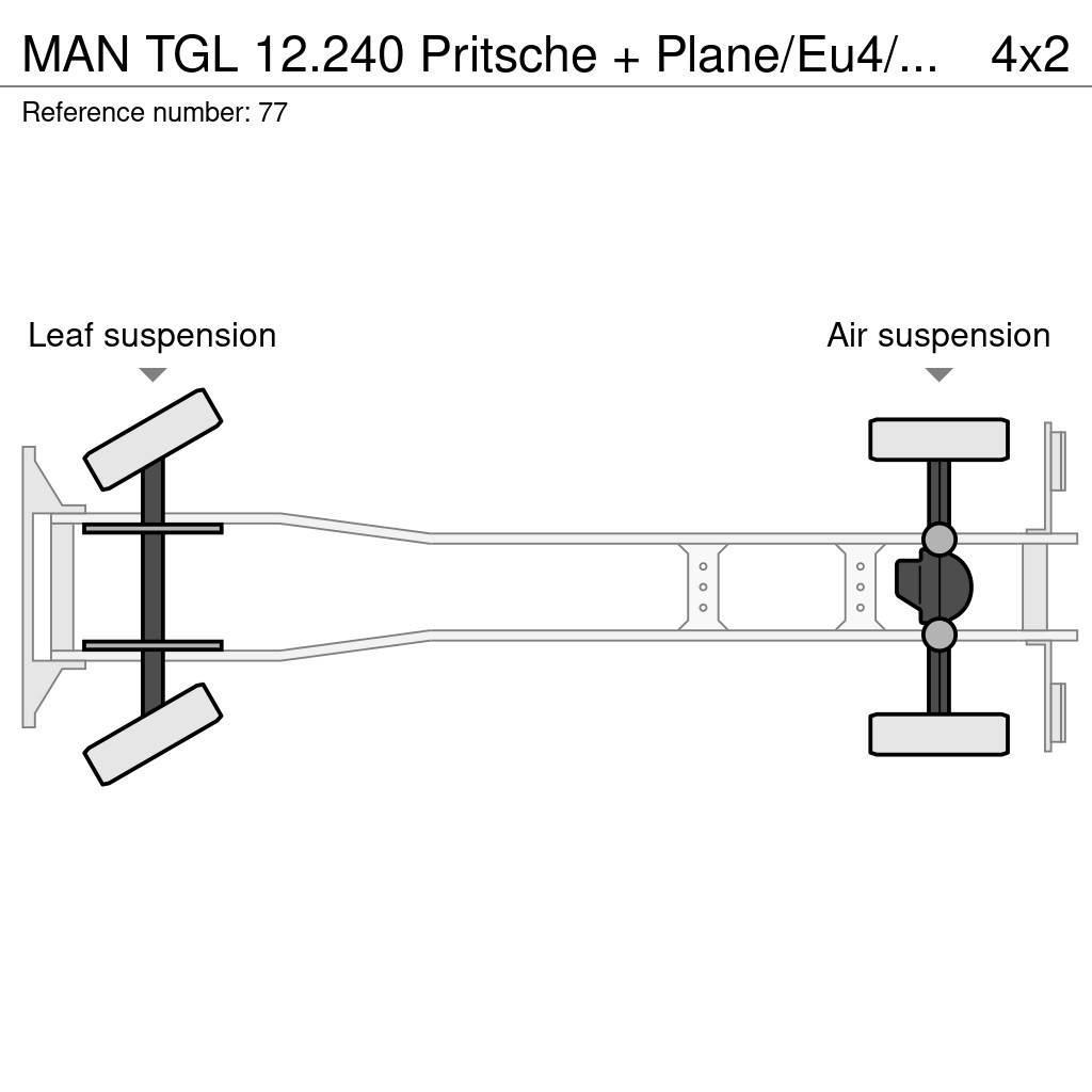 MAN TGL 12.240 Pritsche + Plane/Eu4/LBW Elhúzható ponyvás