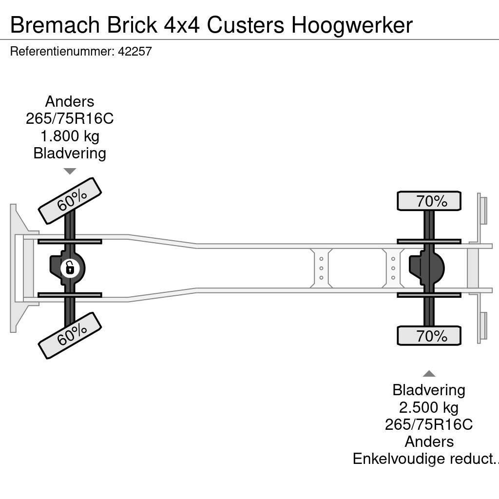  Bremach Brick 4x4 Custers Hoogwerker Teherautóra szerelt emelők és állványok