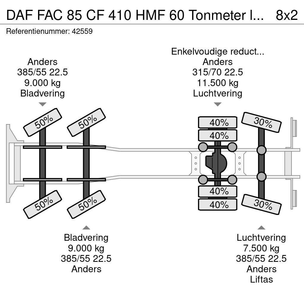 DAF FAC 85 CF 410 HMF 60 Tonmeter laadkraan + Fly-Jib Terepdaruk