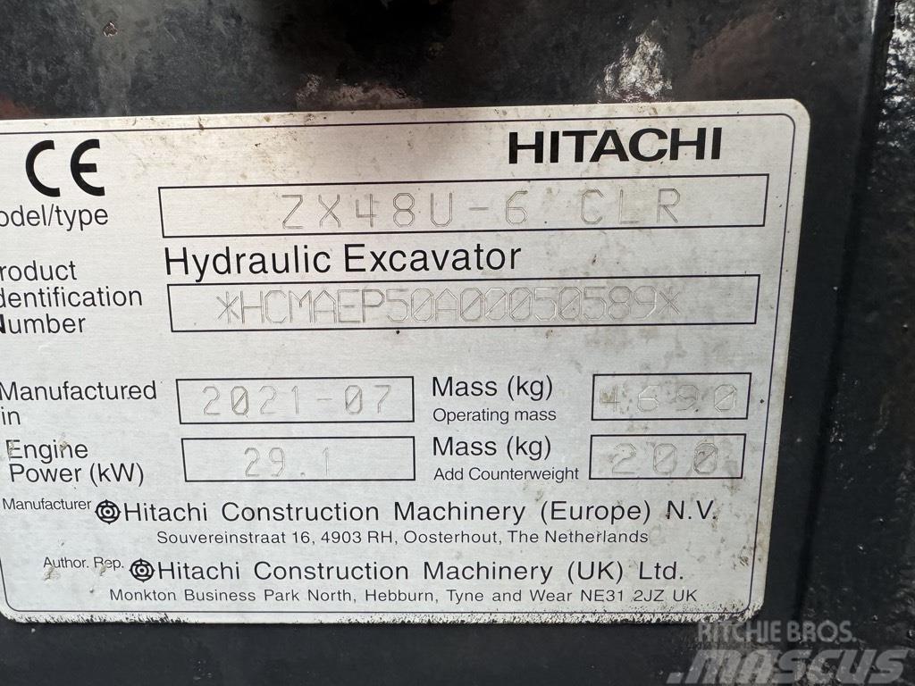 Hitachi zx48U-6 Mini kotrók < 7t