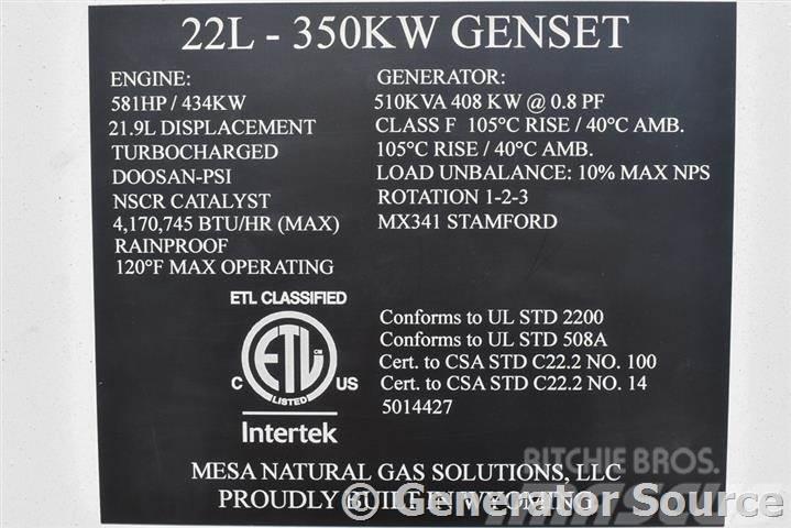 Doosan 350 kW NG - JUST ARRIVED Gáz Áramfejlesztők