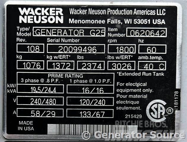 Wacker 20 kW - FOR RENT Dízel áramfejlesztők