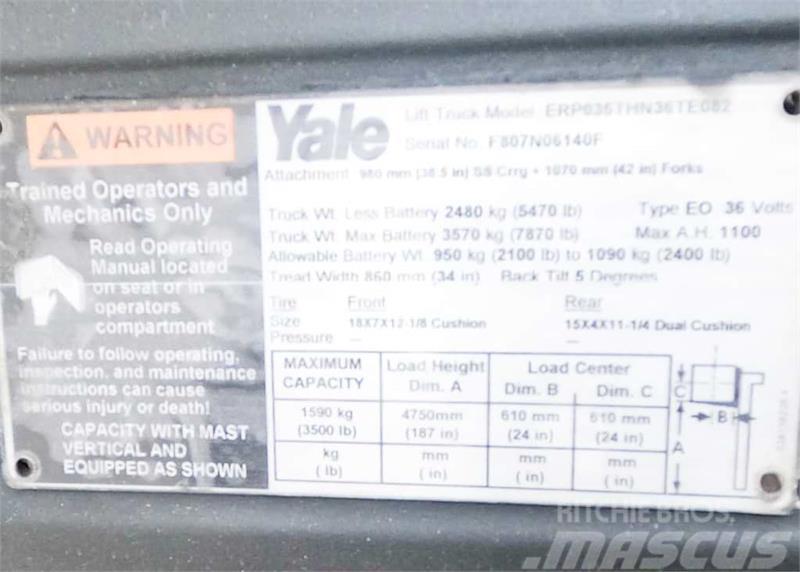Yale ERP035TH Elektromos targoncák