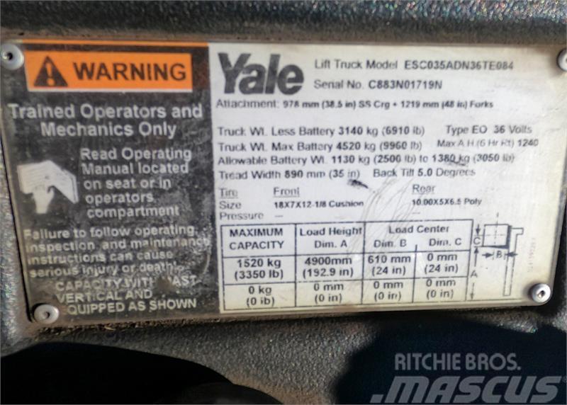 Yale ESC035AC Elektromos targoncák