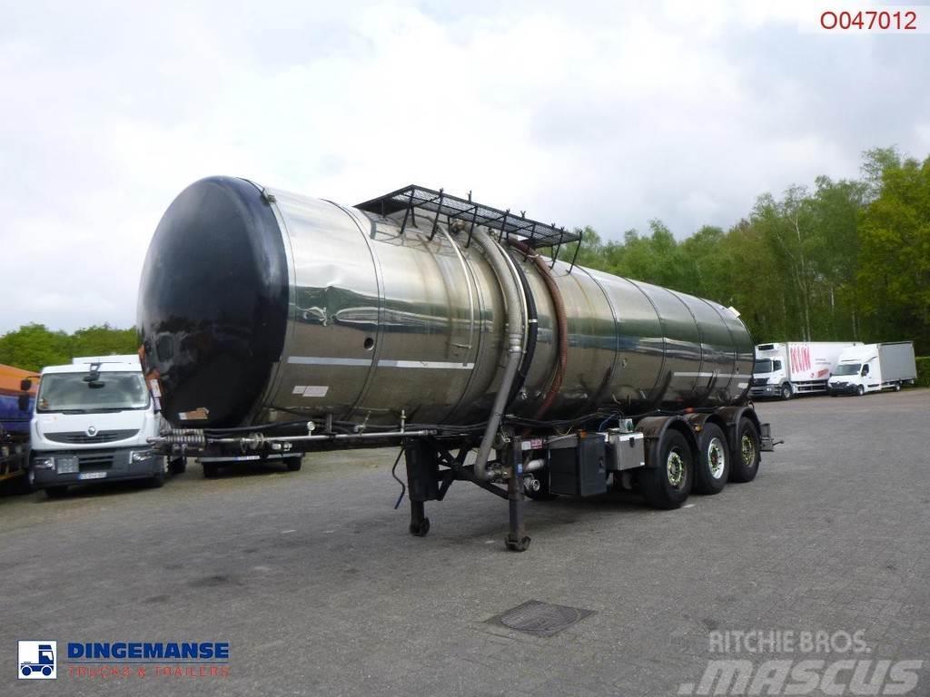 Metalovouga Bitumen tank inox 32 m3 / 1 comp + pump Tartályos félpótkocsik