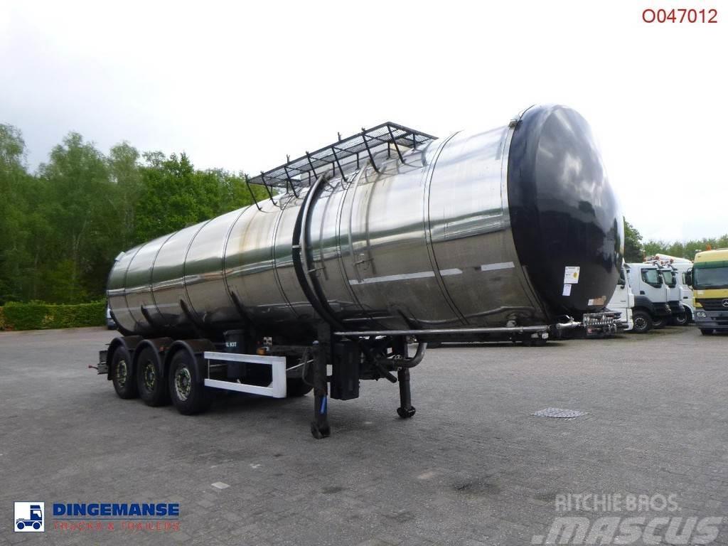 Metalovouga Bitumen tank inox 32 m3 / 1 comp + pump Tartályos félpótkocsik