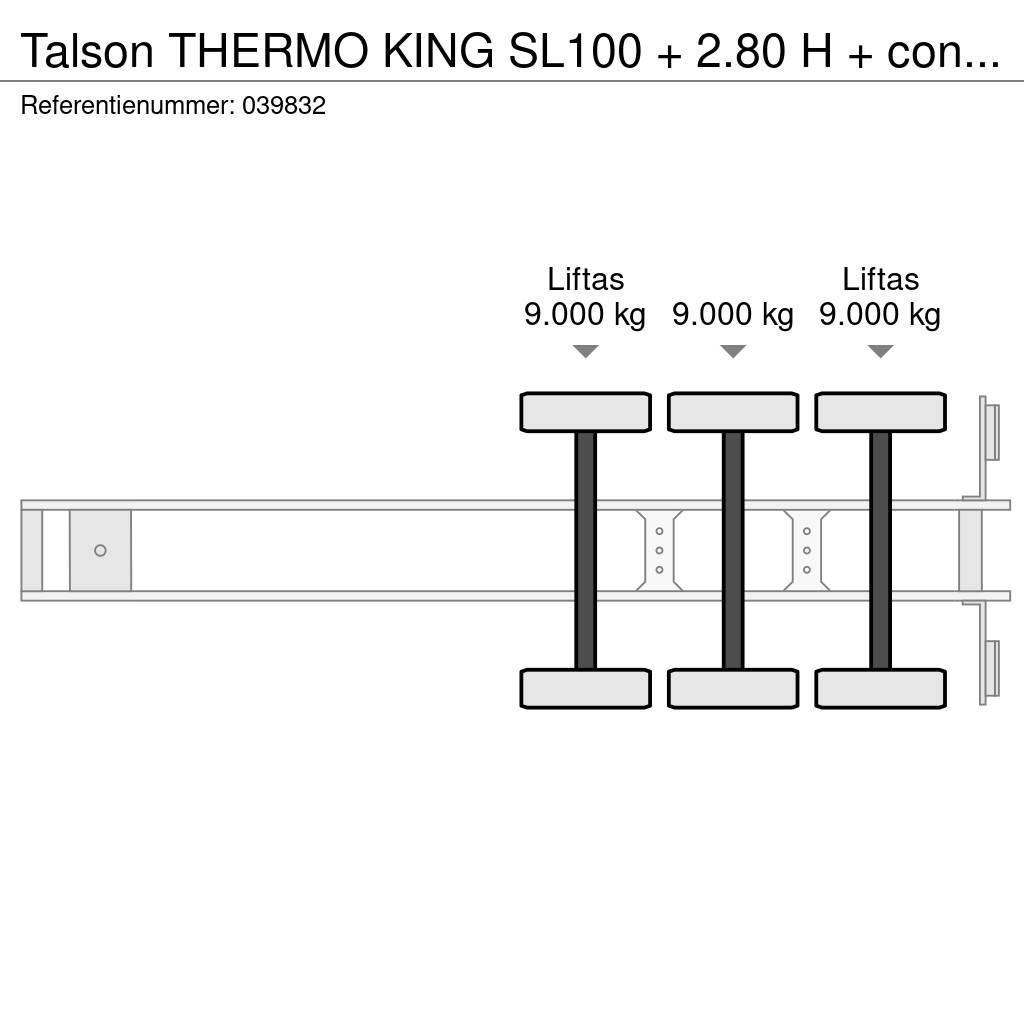 Talson THERMO KING SL100 + 2.80 H + confection + 3 axles Hűtős félpótkocsik