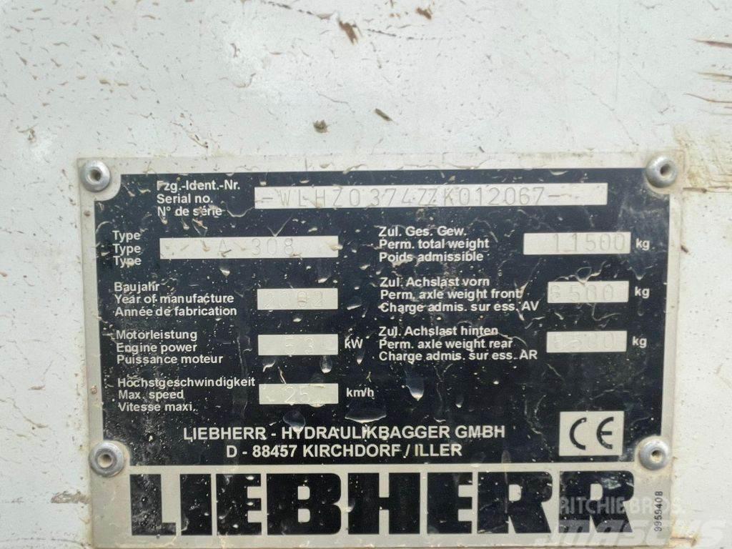 Liebherr A 308 Gumikerekes kotrók