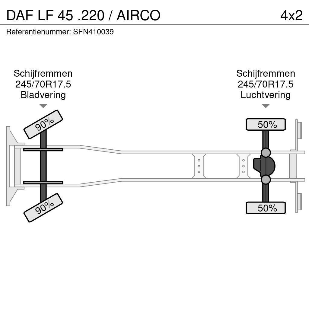 DAF LF 45 .220 / AIRCO Platós / Ponyvás teherautók