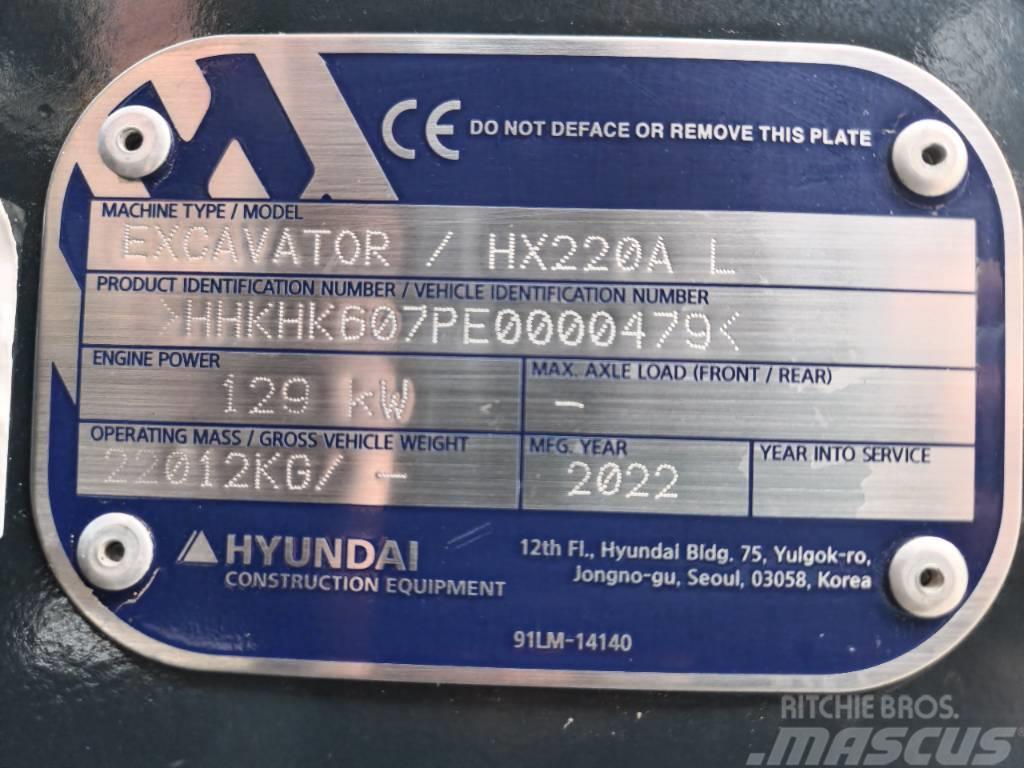 Hyundai HX 220AL Lánctalpas kotrók
