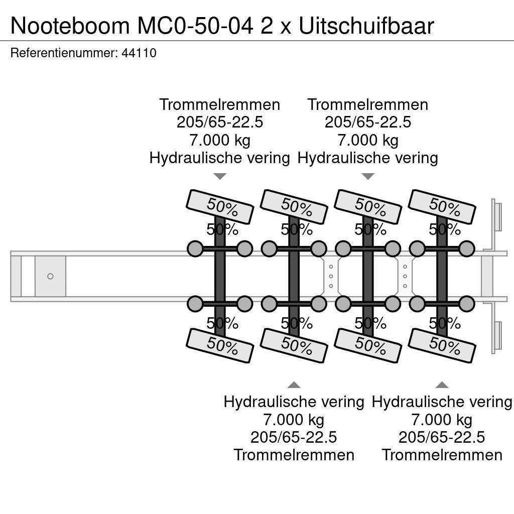 Nooteboom MC0-50-04 2 x Uitschuifbaar Mélybölcsős félpótkocsik