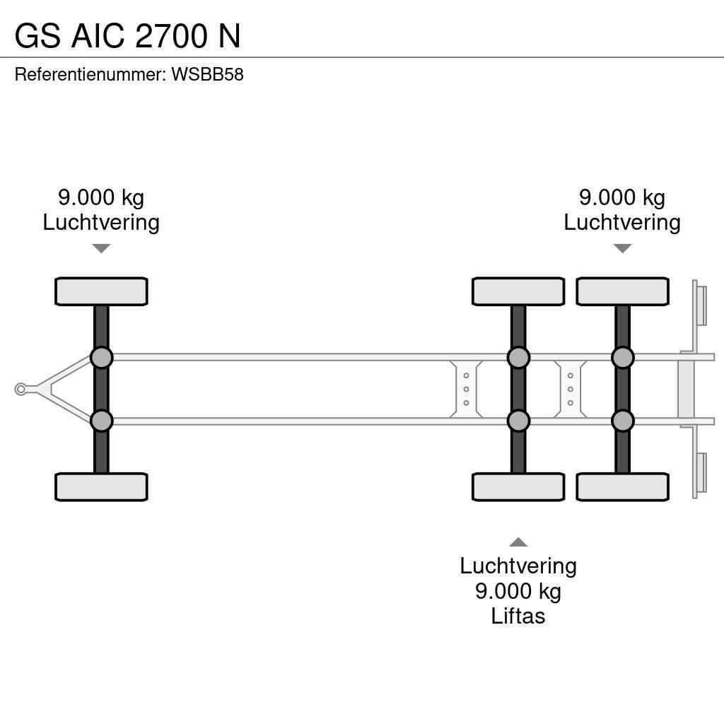GS AIC 2700 N Konténer keret / Konténeremelő pótkocsik