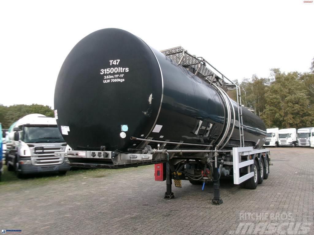 Crossland Bitumen tank inox 33 m3 / 1 comp + compressor + AD Tartályos félpótkocsik