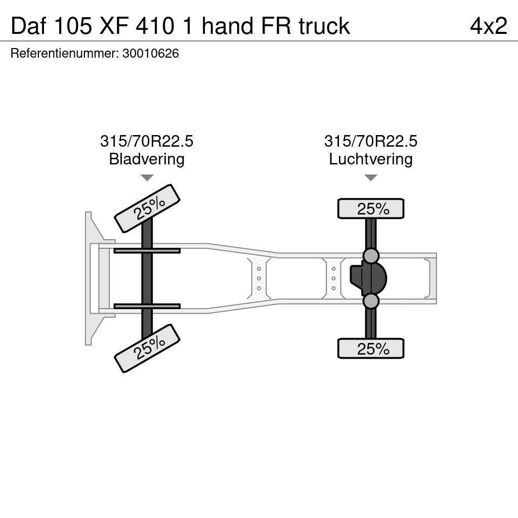 DAF 105 XF 410 1 hand FR truck Nyergesvontatók