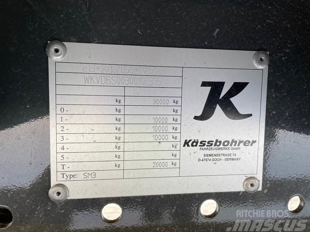 Kässbohrer DRAWBAR 3 + HYDRAULIC RAMPS + AIR SUSPENSION Mélybölcsős