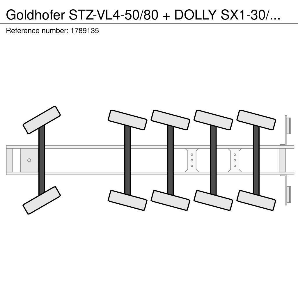 Goldhofer STZ-VL4-50/80 + DOLLY SX1-30/80 1+4 LOWLOADER/DIEP Mélybölcsős félpótkocsik