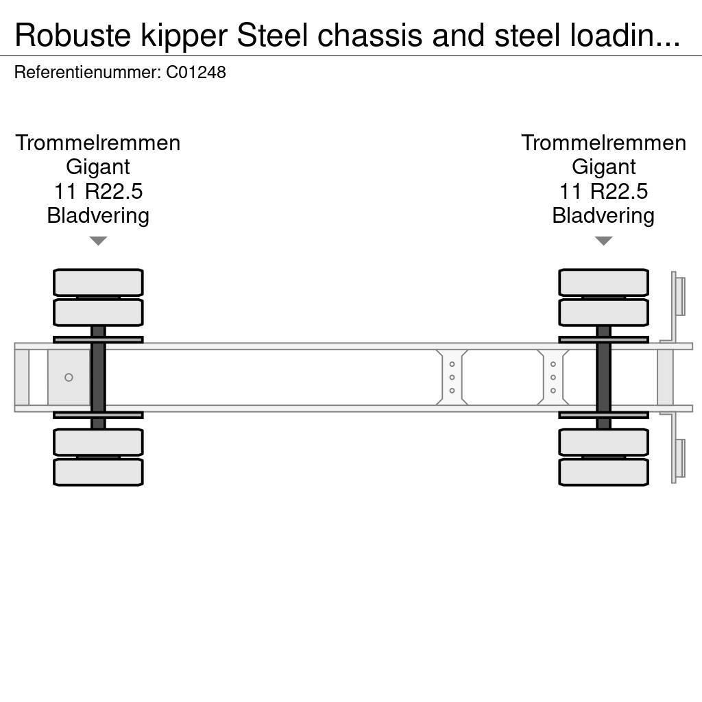 Robuste kipper Steel chassis and steel loading platform Billenő félpótkocsik