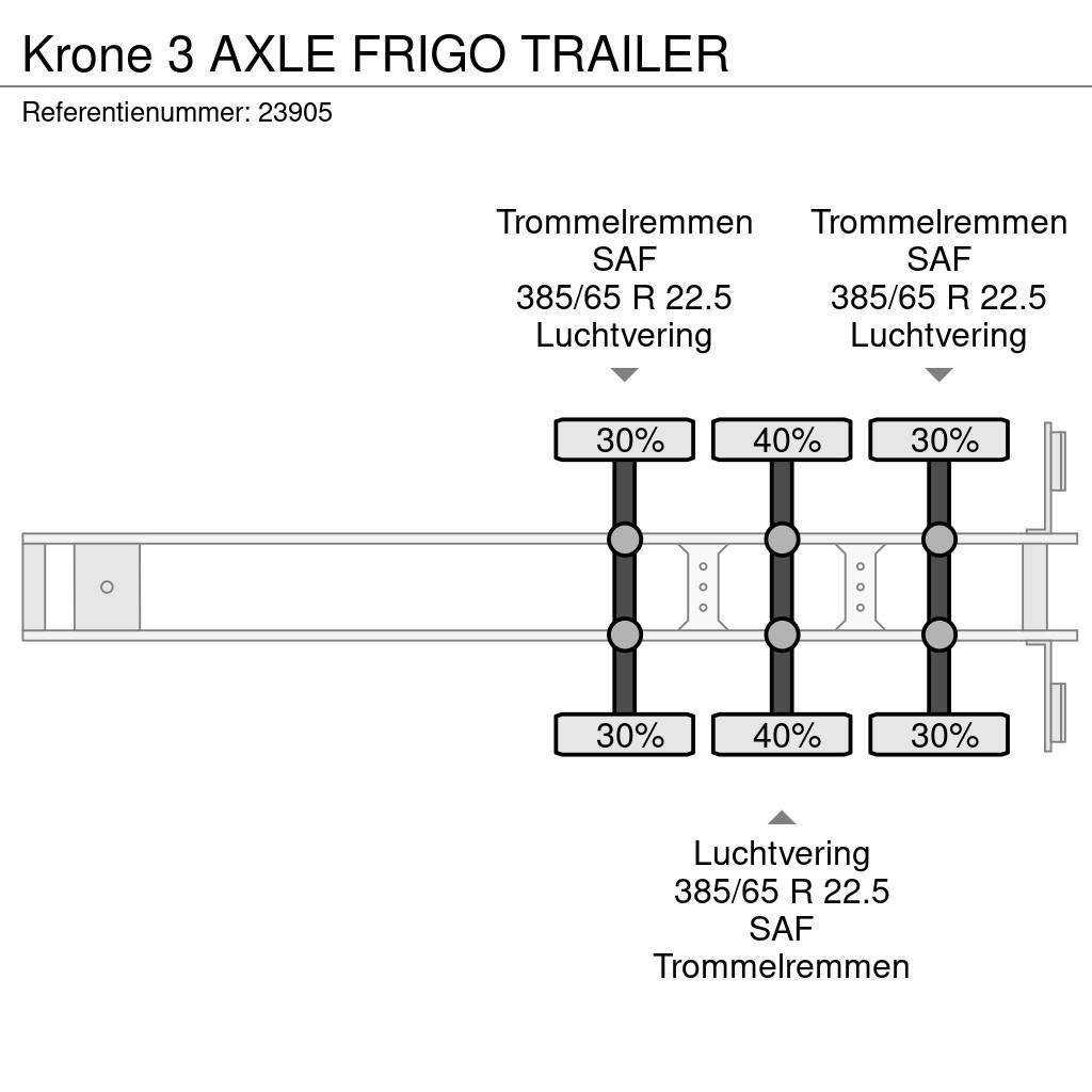 Krone 3 AXLE FRIGO TRAILER Hűtős félpótkocsik