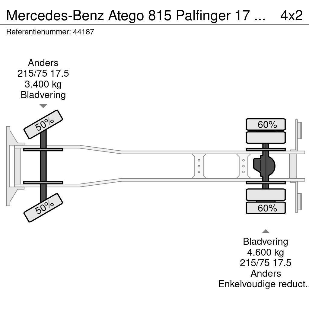 Mercedes-Benz Atego 815 Palfinger 17 meter hoogwerker Just 39.04 Teherautóra szerelt emelők és állványok