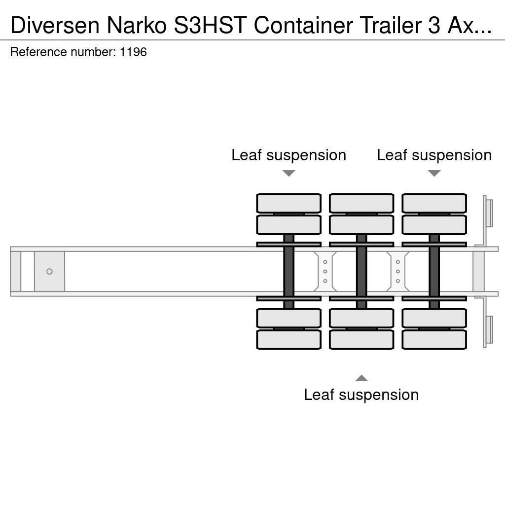 Närko S3HST Container Trailer 3 Axle BPW Konténerkeret / Konténeremelő félpótkocsik