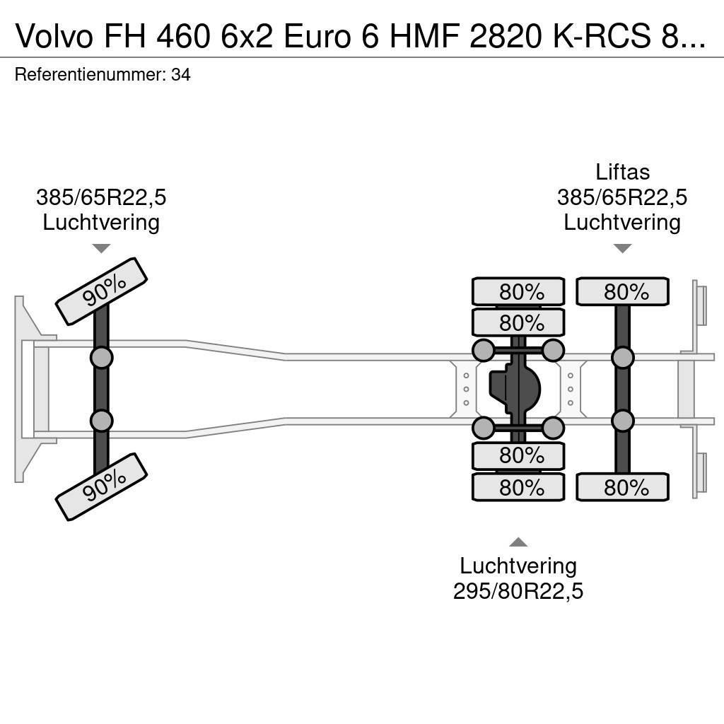 Volvo FH 460 6x2 Euro 6 HMF 2820 K-RCS 8 x Hydr Crane Ye Terepdaruk