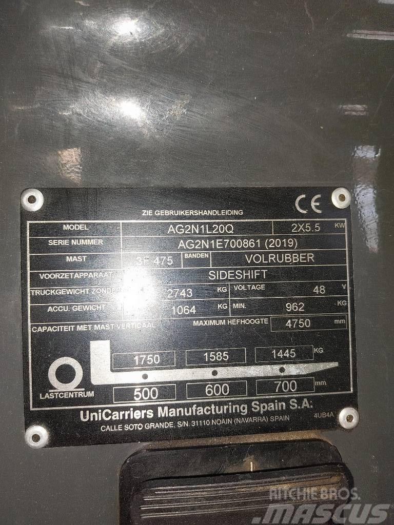 UniCarriers AG2N1L20Q Elektromos targoncák