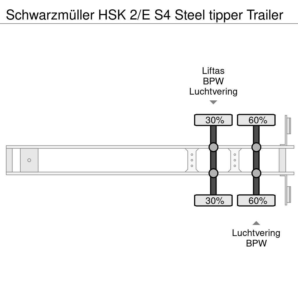 Schwarzmüller HSK 2/E S4 Steel tipper Trailer Billenő félpótkocsik