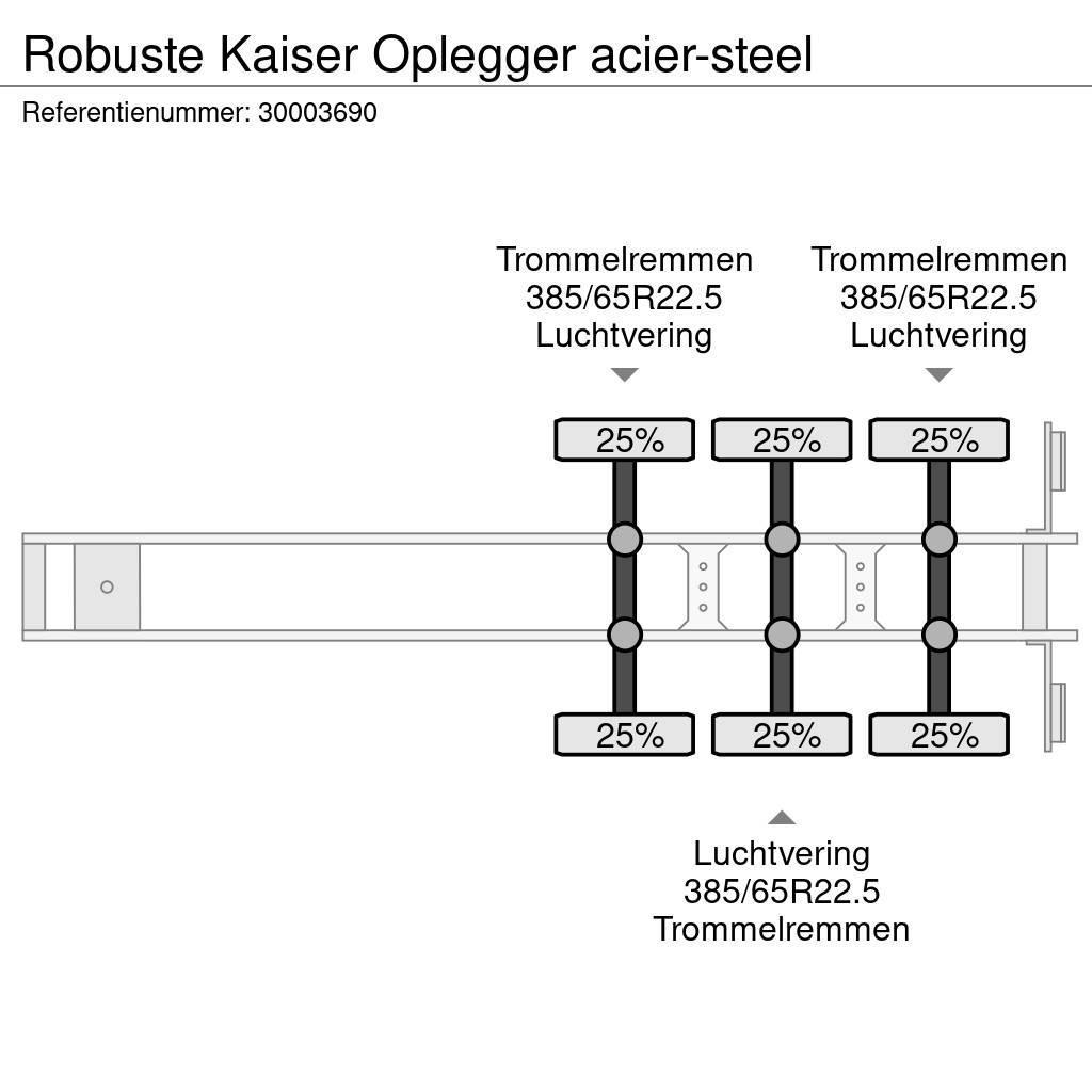 Robuste Kaiser Oplegger acier-steel Platós / Ponyvás félpótkocsik