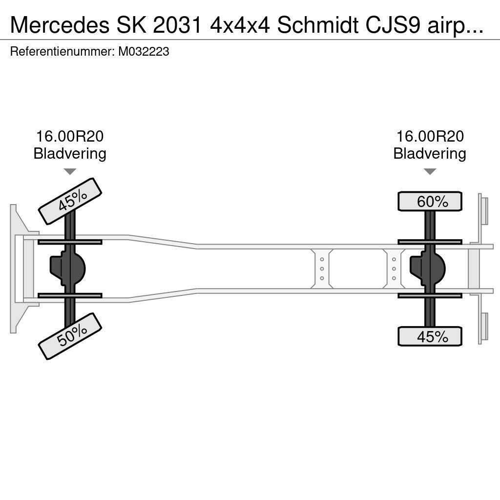Mercedes-Benz SK 2031 4x4x4 Schmidt CJS9 airport sweeper snow pl Fülkés alváz