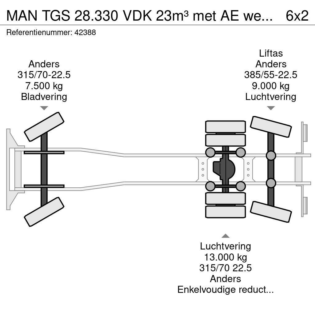 MAN TGS 28.330 VDK 23m³ met AE weegsysteem Hulladék szállítók
