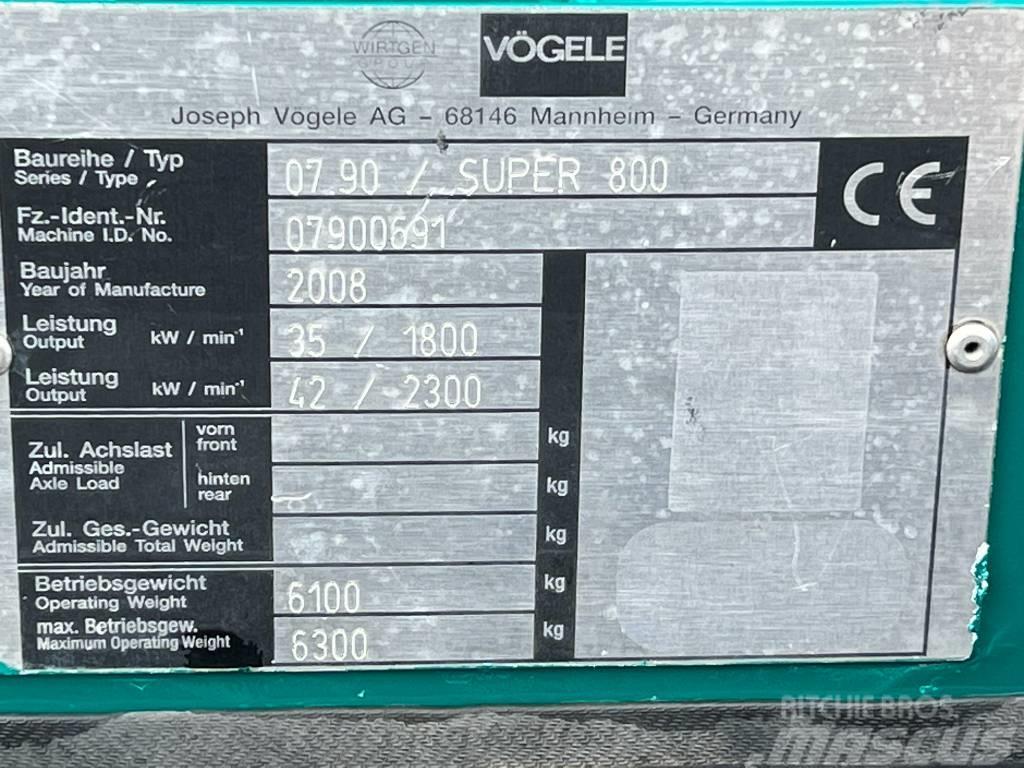 Vögele Super 800 Aszfalt terítõ gépek