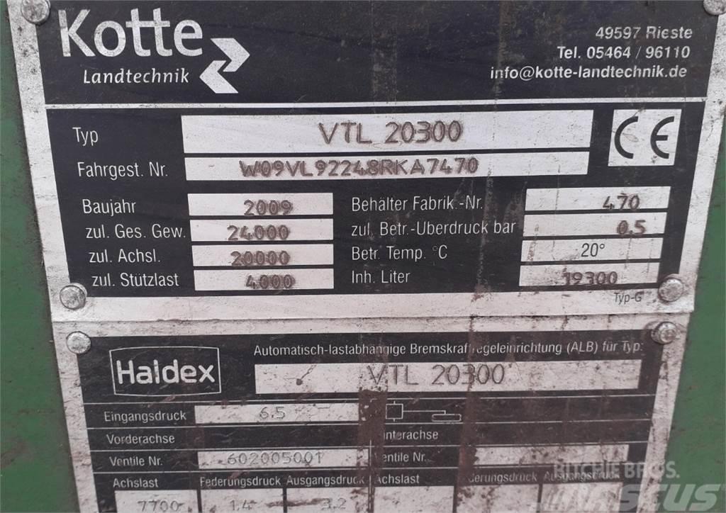 Kotte VTL 20300 Poranyag tartályos