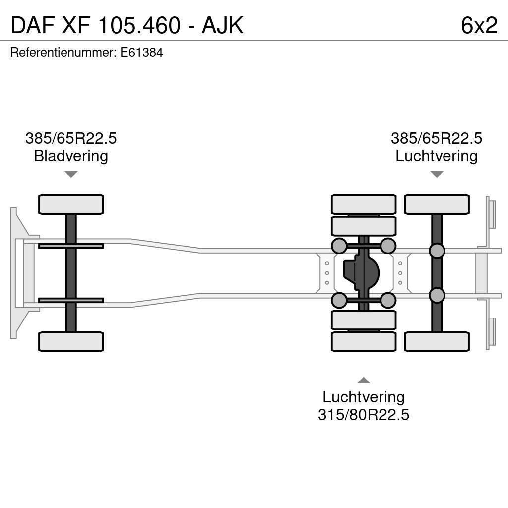 DAF XF 105.460 - AJK Konténer keretes / Konténeres teherautók