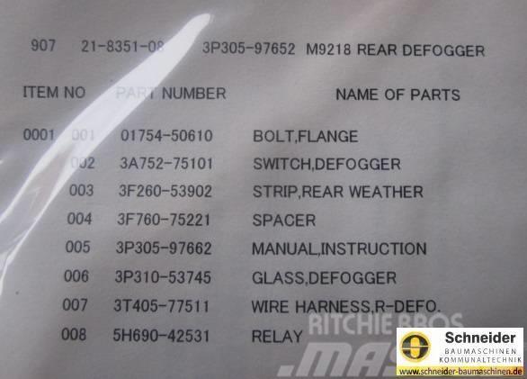Kubota Kit Heckscheibenheizung M128/M130 3P305-97652 Vezetőfülke és belső tartozékok