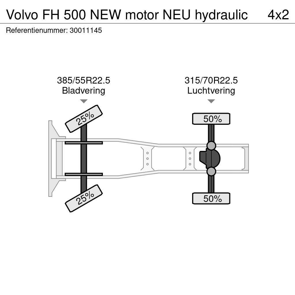 Volvo FH 500 NEW motor NEU hydraulic Nyergesvontatók
