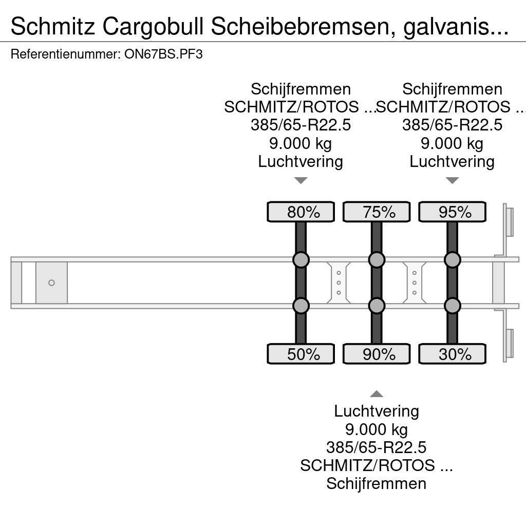 Schmitz Cargobull Scheibebremsen, galvanisiert, Rungtasschen, NL-Auf Platós / Ponyvás félpótkocsik