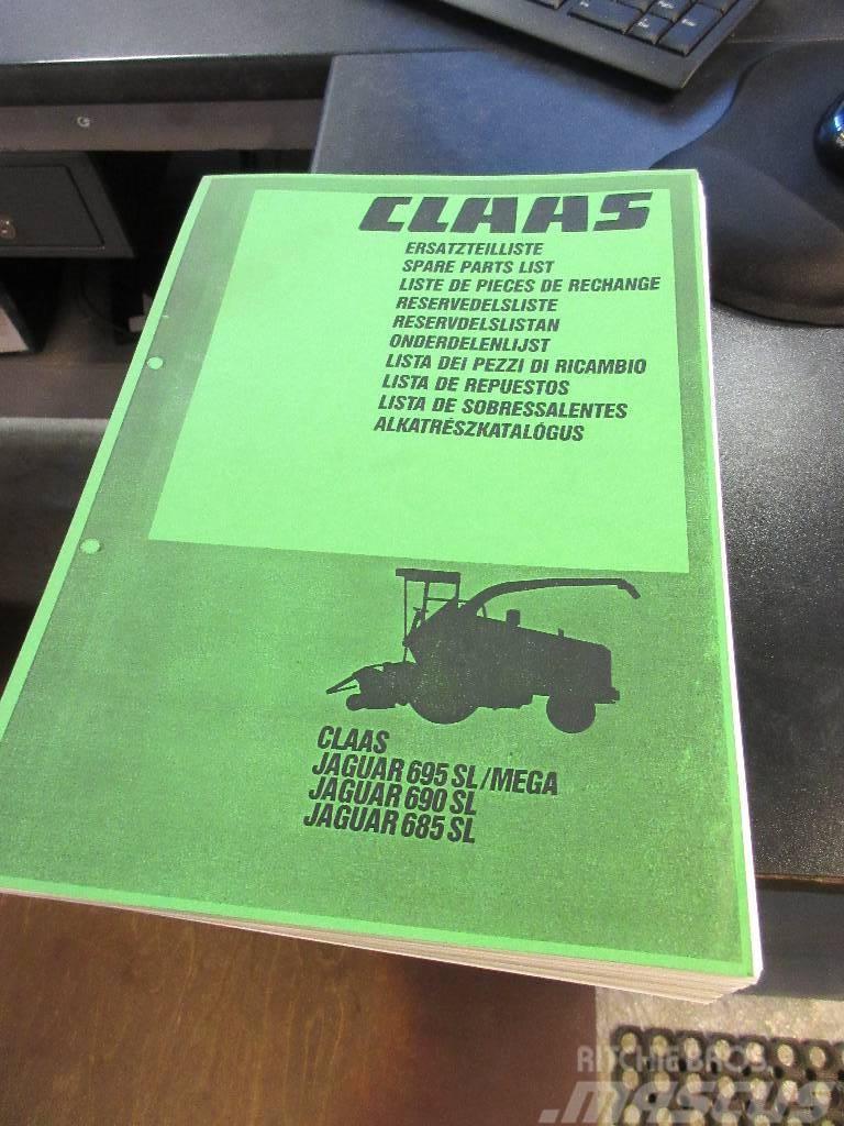 CLAAS Jaguar 695 varaosaluettelo/spare part list Egyéb szálastakarmányozási gépek