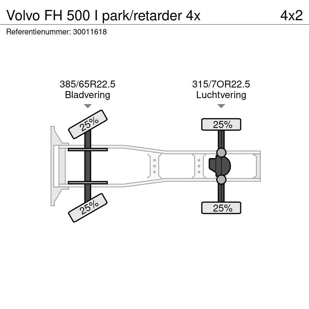 Volvo FH 500 I park/retarder 4x Nyergesvontatók