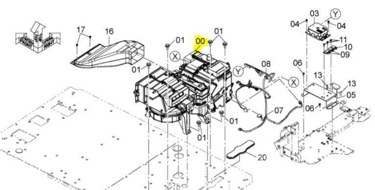 Hitachi ZX130-6 Aircon Unit - 4721889 Motorok
