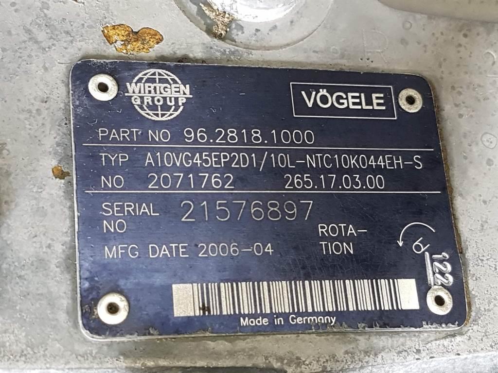 Vögele -Rexroth A10VG45EP2D1/10L-96.2818.1000-Drive pump Hidraulika