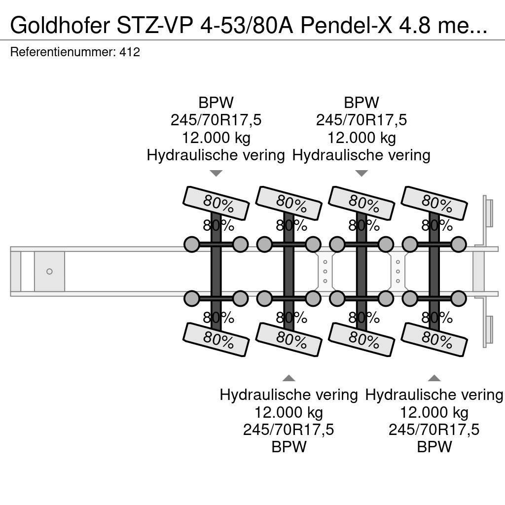 Goldhofer STZ-VP 4-53/80A Pendel-X 4.8 meter Extand! Mélybölcsős félpótkocsik