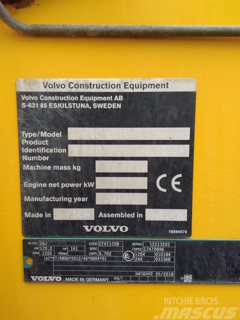 Volvo L 90 H Gumikerekes homlokrakodók