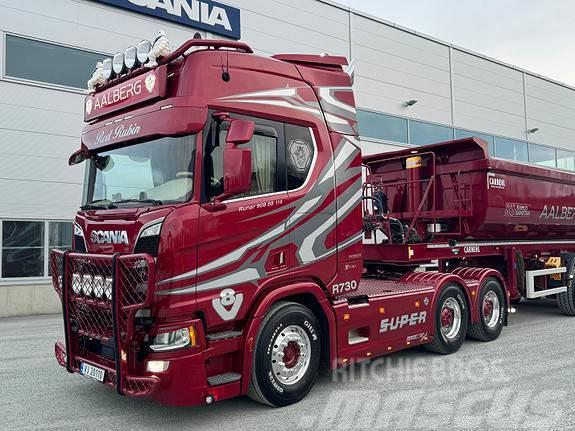 Scania R 730 A6x4NB Tipptrekker med 2020 mod Carnehl Tipp Nyergesvontatók