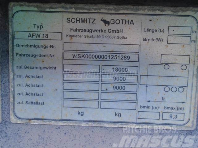 Schmitz GOTHA AWF 18 ALVÁZ Mezőgazdasági Általános célú pótkocsik