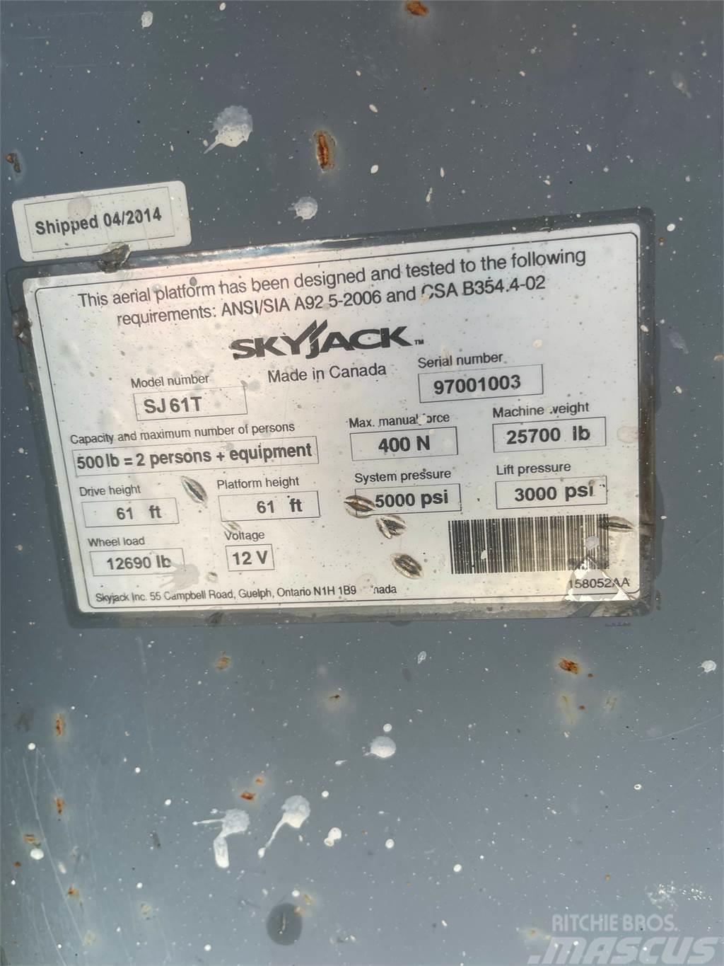 SkyJack SJ61T Gémek és dipperek