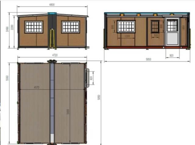  2023 4.7 m x 5.85 m Folding Portable Building (Unu Egyebek